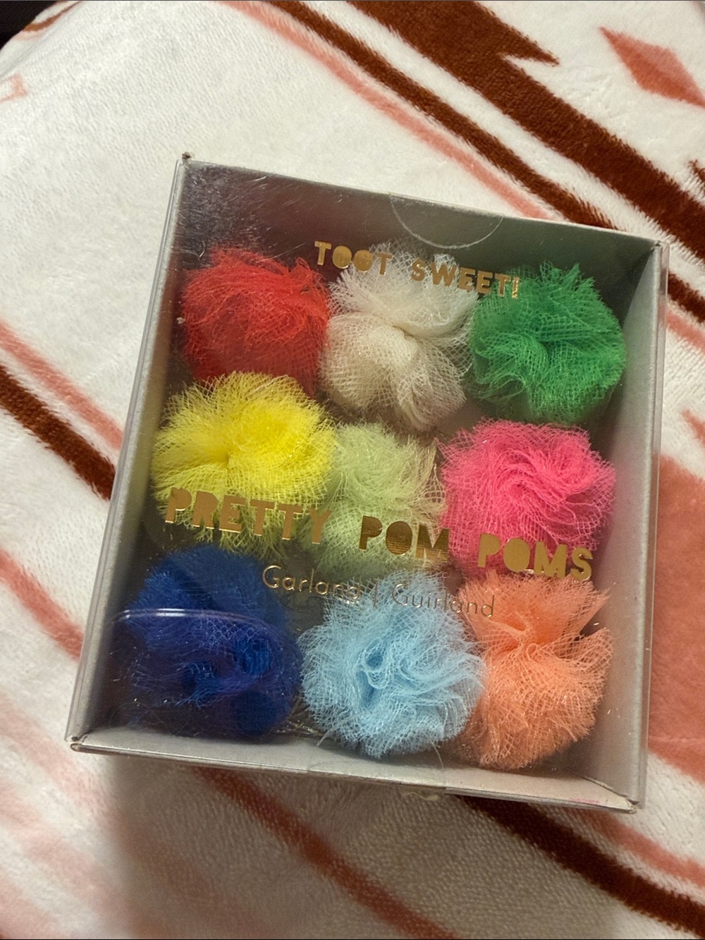 Meri Meri TOOT SWEET Pretty Pom Poms Decorative Garland - Multicolor